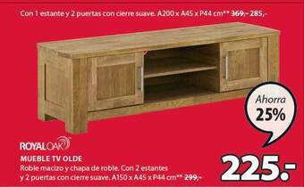 JYSK Royaloak mueble tv olde oferta