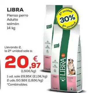 Kiwoko 2a unidad 30% libra pienso perro adulto salmón oferta