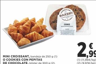 Supercor Exprés Mini croissant o cookies con pepitas de chocolate oferta