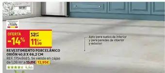 Leroy Merlin Revestimiento porcelánico orión 40.8x66.2 cm oferta