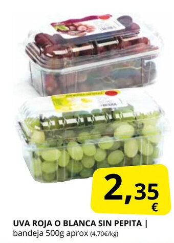 Supermercados MAS UVA Roja o blanca sin pepita oferta