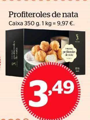 La Sirena Profiteroles de nata oferta