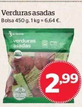 La Sirena Verduras asadas oferta