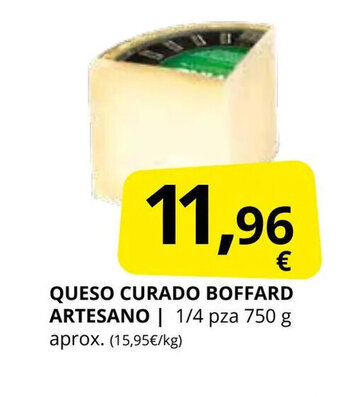 Supermercados MAS Queso curado boffard artesano oferta