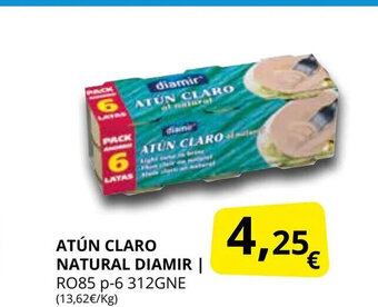 Supermercados MAS Atún claro natural diamir oferta