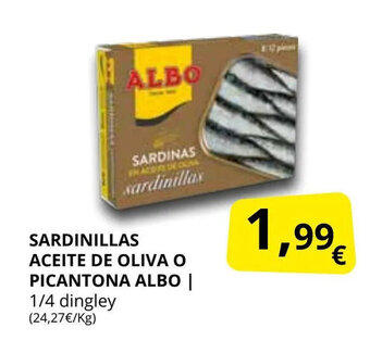 Supermercados MAS Sardinillas aceite de oliva o picantona albo oferta