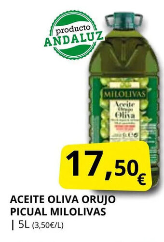 Supermercados MAS Aceite Oliva orujo picual milolivas oferta