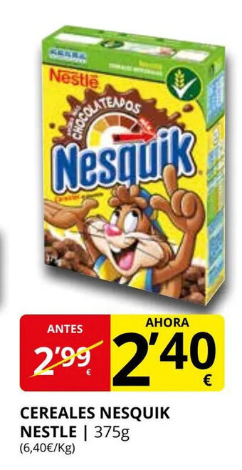 Supermercados MAS Cereales nesquik nestle oferta