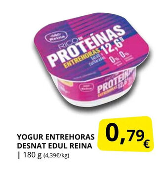 Supermercados MAS Yogur entrehoras Desnat edul reina oferta