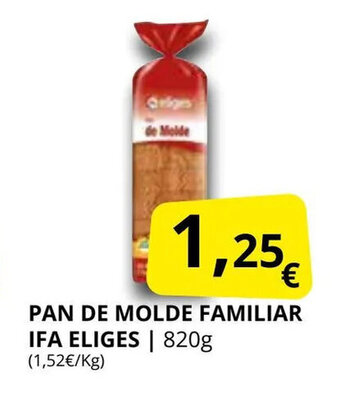 Supermercados MAS Pan De Molde Familiar Ifa Eliges oferta