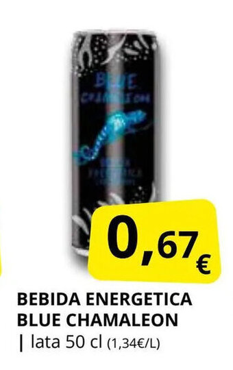 Supermercados MAS Bebida energetica blue chamaleon oferta