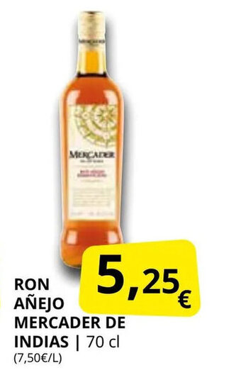 Supermercados MAS Ron añejo mercader de indias oferta