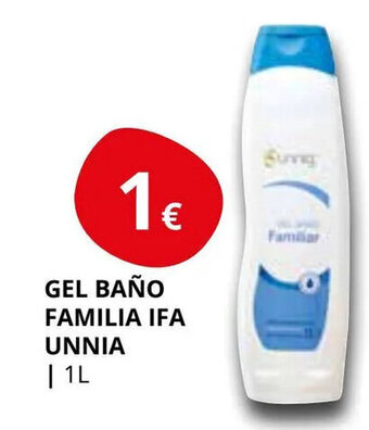 Supermercados MAS Gel baño familia ifa unnia oferta