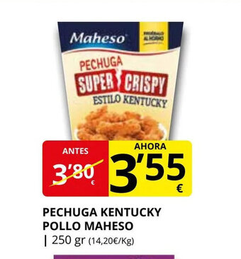 Supermercados MAS Pechuga Kentucky Pollo maheso oferta