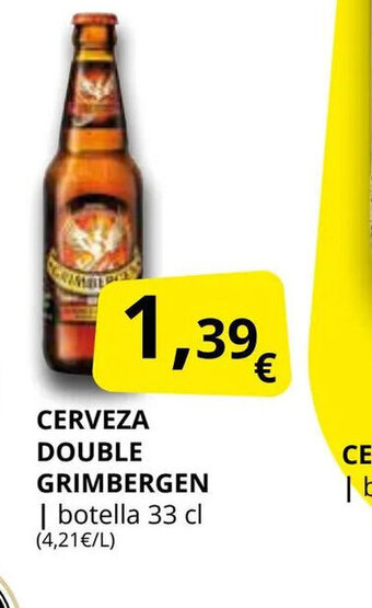 Supermercados MAS Cerveza double grimbergen oferta