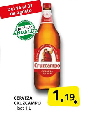 Supermercados MAS Cerveza cruzcampo oferta