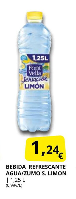 Bebida refrescante agua/zumo s. limon