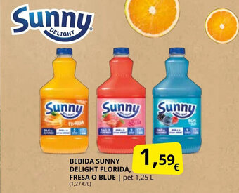 Supermercados MAS Bebida sunny delight florida, fresa o blue oferta