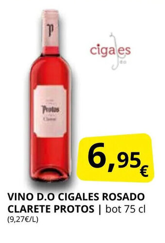 Supermercados MAS Vino d.o cigales rosado clarete protos oferta