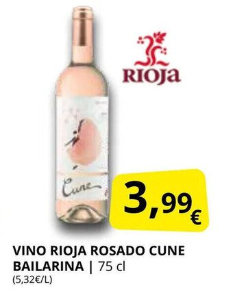 Supermercados MAS Vino rioja rosado cune bailarina oferta