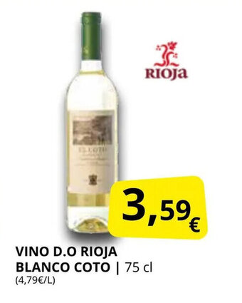 Supermercados MAS Vino d.o rioja blanco coto oferta