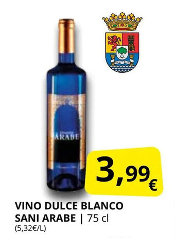 Supermercados MAS Vino dulce blanco sani arabe oferta