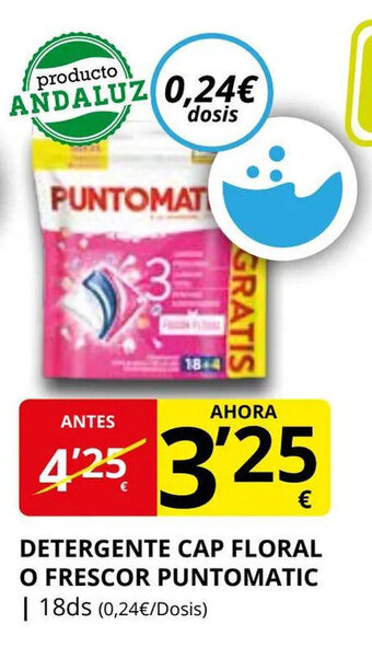 Supermercados MAS Detergente cap floral o frescor puntomatic oferta