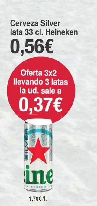 Spar La Palma Cerveza silver lata heineken oferta