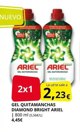 Supermercados MAS Gel quitamanchas diamond bright ariel oferta