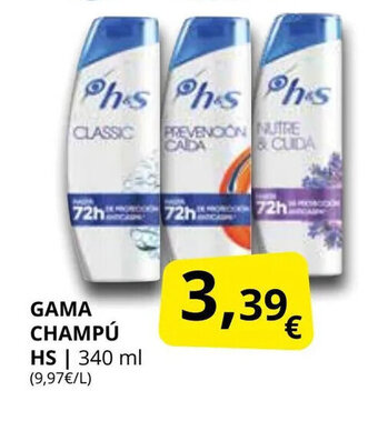 Supermercados MAS Gama champú hs oferta