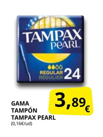 Supermercados MAS Gama tampón tampax pearl oferta