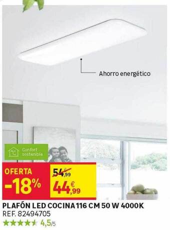 Leroy Merlin Plafón led cocina 116 cm 50 w 4000k oferta