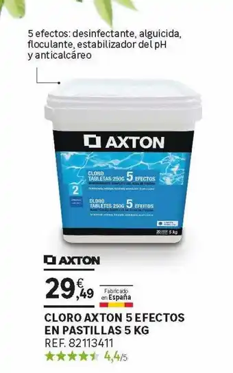 Leroy Merlin Cloro axton 5 efectos en pastillas 5 kg oferta