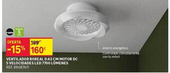 Leroy Merlin Ventilador boreal d. 62 cm motor dc 5 velocidades led 7700 lúmenes oferta