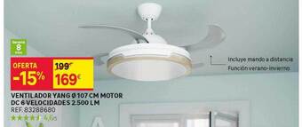 Leroy Merlin Ventilador yang ø 107 cm motor dc 6 velocidades 2.500 lm oferta