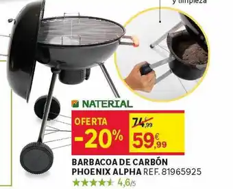 Leroy Merlin Barbacoa de carbón phoenix alpha naterial oferta
