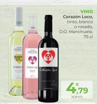 SPAR Gran Canaria Vino corazón loco tinto blanco o rosado d.o. manchuela oferta