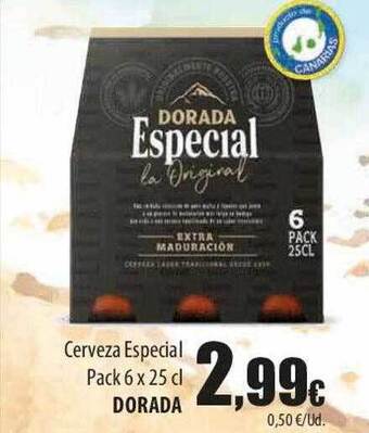 SPAR Lanzarote Cerveza especial pack 6 dorada oferta