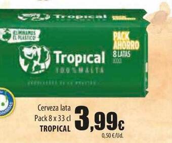 SPAR Lanzarote Cerveza lata pack 8 tropical oferta