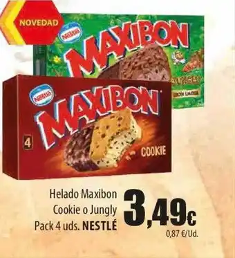 SPAR Lanzarote Helado maxibon cookie jungly pack 4 nestlé oferta