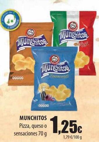 Spar Tenerife Munchitos pizza queso o sensaciones oferta