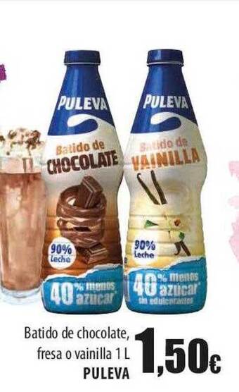 SPAR Lanzarote Batido de chocolate fresa o vainilla puleva oferta