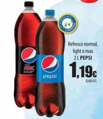 Spar Tenerife Refresco normal light o max pepsi oferta