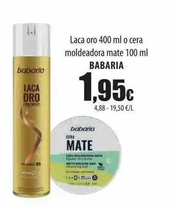 Spar Tenerife Laca oro o cera moldeadora mate babaria oferta