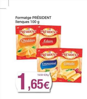 Formatge président llenques