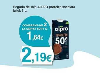 Beguda de soja alpro proteïca xocolata