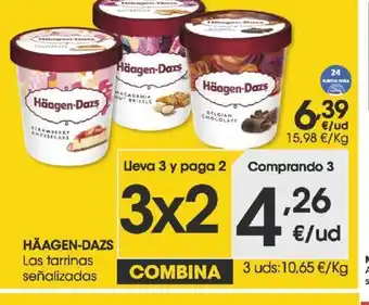 Eroski Häagen-Dazs las tarrinas señalizadas oferta