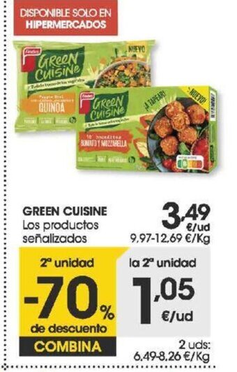 Eroski Green cuisine los productos señalizados oferta