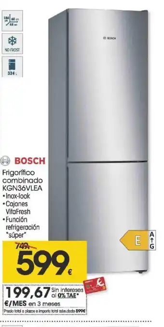 Eroski Bosch frigorífico combinado oferta