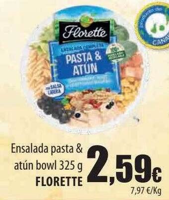 Spar Tenerife Ensalada pasta & atún bowl florette oferta